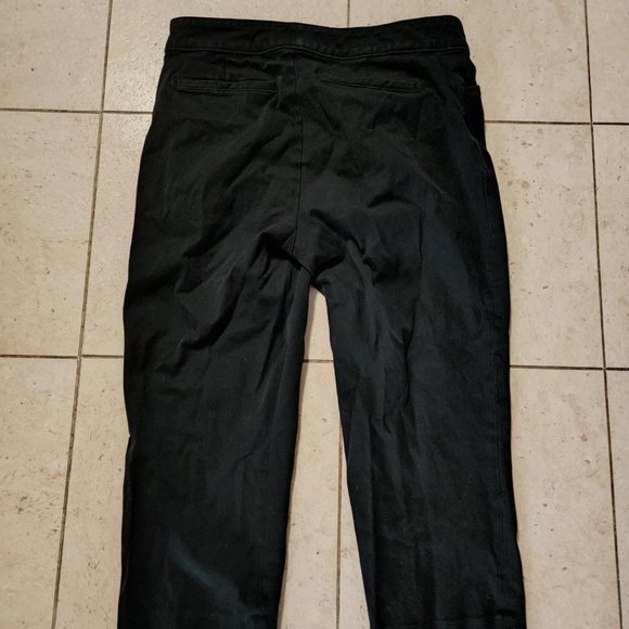 Chaps Black Pants Cropped Capri Size 6 - Picture 2 of 4